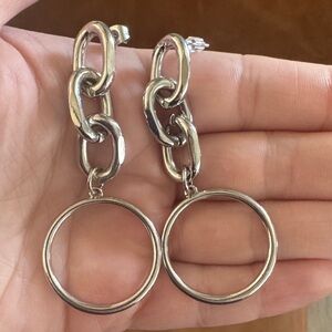 Silver Chain Link Earrings